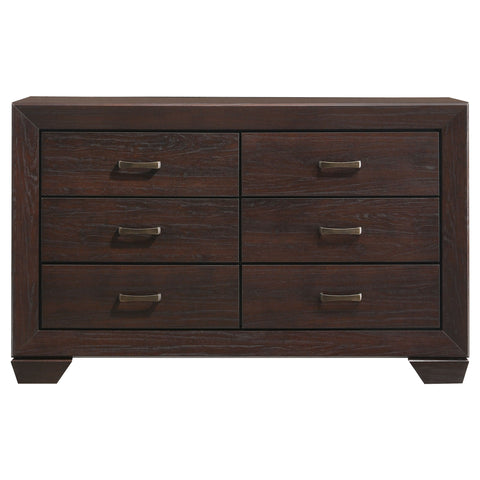 Danika 6-drawer Dresser Dark CocoaDark Cocoa