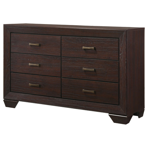 Danika 6-drawer Dresser Dark CocoaDark Cocoa