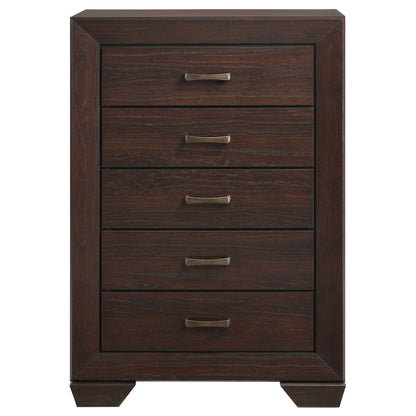 Danika 5-drawer Bedroom Chest Dark CocoaDark Cocoa