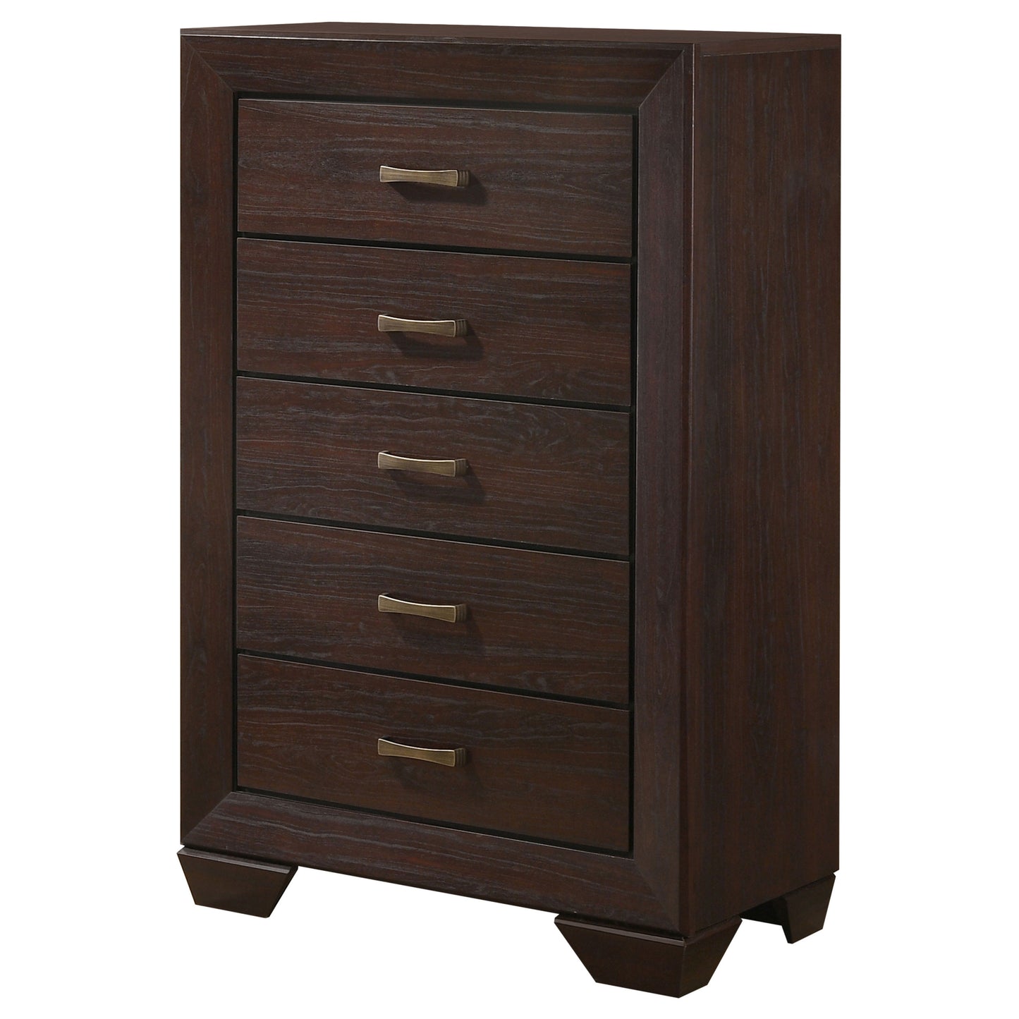 danika 5-drawer bedroom chest dark cocoadark cocoa