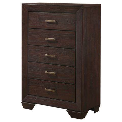 Danika 5-drawer Bedroom Chest Dark CocoaDark Cocoa