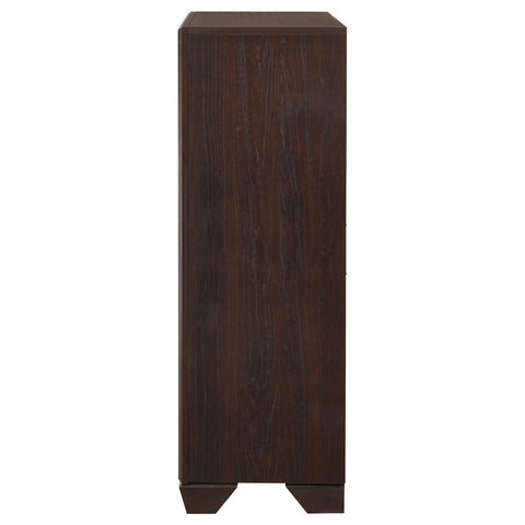 Danika 5-drawer Bedroom Chest Dark CocoaDark Cocoa
