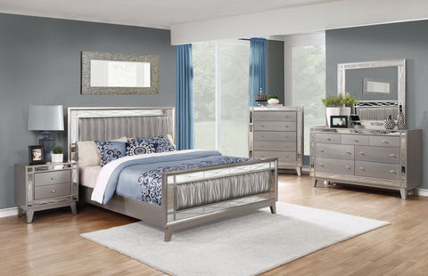 Kessler 2-drawer Nightstand Metallic Mercury