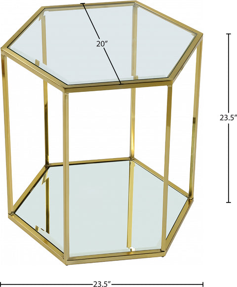 Cruz Brushed Gold End Table ET