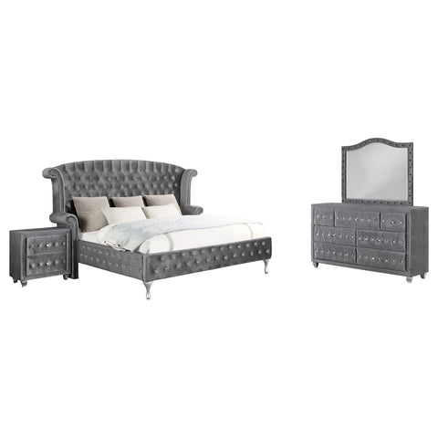 Colleen 4-piece Eastern King Bedroom Set GreyGrey