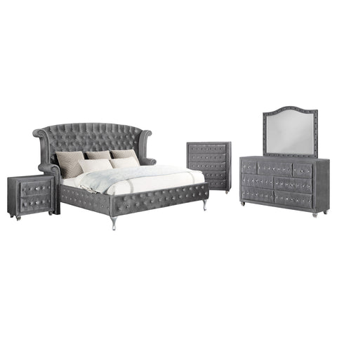 Colleen 5-piece California King Bedroom Set GreyGrey