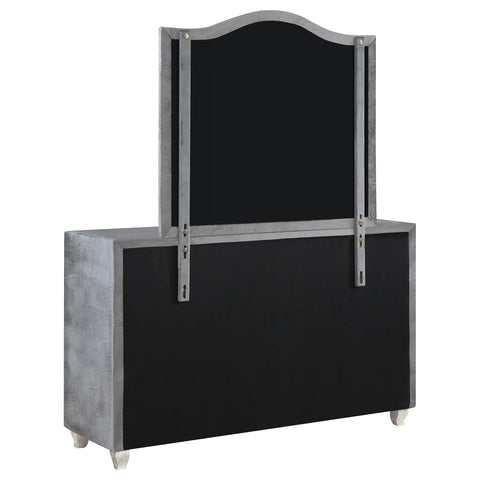 Colleen 7-drawer Upholstered Dresser with Mirror GreyGrey