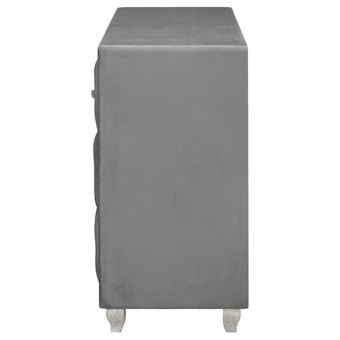 Colleen 7-drawer Upholstered Dresser GreyGrey