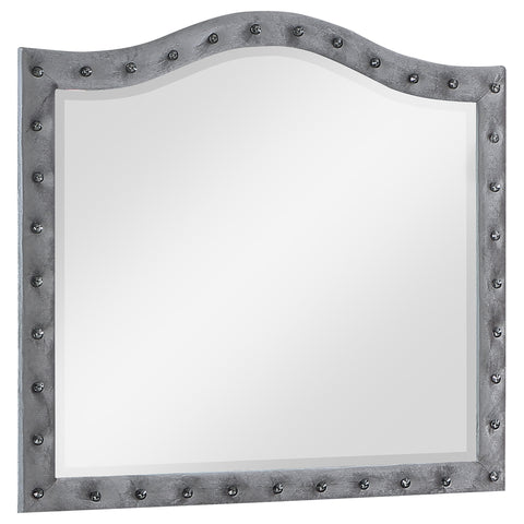 Colleen Upholstered Dresser Mirror GreyGrey