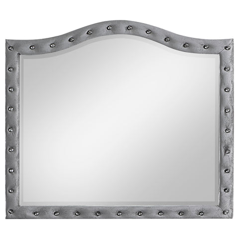 Colleen Upholstered Dresser Mirror GreyGrey
