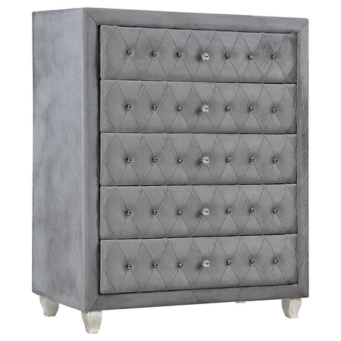 Colleen 5-drawer Bedroom Chest GreyGrey
