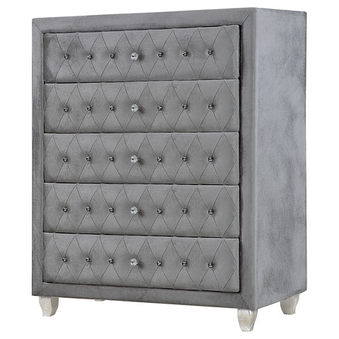 Colleen 5-drawer Bedroom Chest GreyGrey