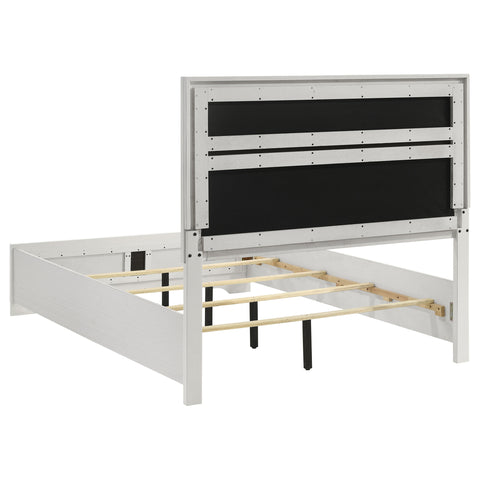 Olvera 54-inch Upholstered Full Panel Bed WhiteWhite