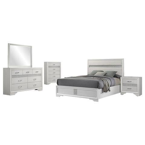 Olvera 5-piece Eastern King Bedroom Set WhiteWhite