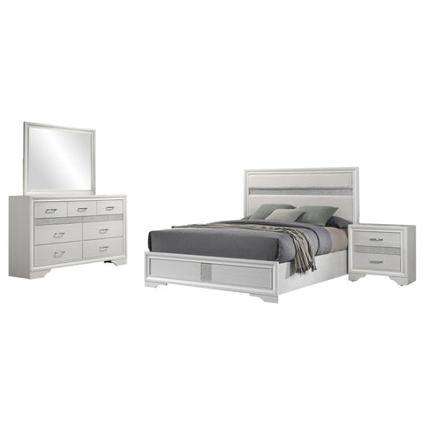 Olvera 4-piece California King Bedroom Set WhiteWhite