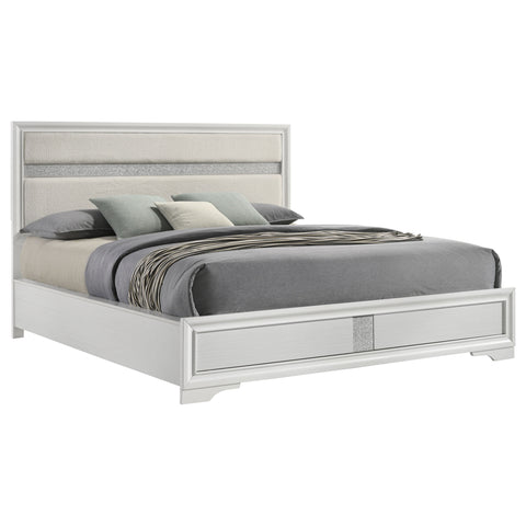 Olvera 54-inch Upholstered California King Panel Bed WhiteWhite