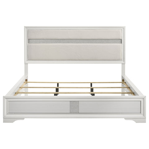 Olvera 54-inch Upholstered California King Panel Bed WhiteWhite