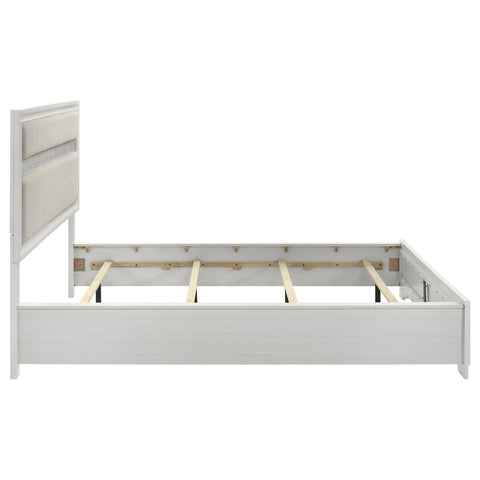 Olvera 54-inch Upholstered California King Panel Bed WhiteWhite