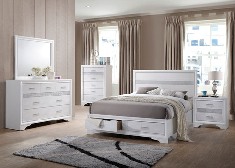 Narcissa 5-piece Eastern King Bedroom Set White