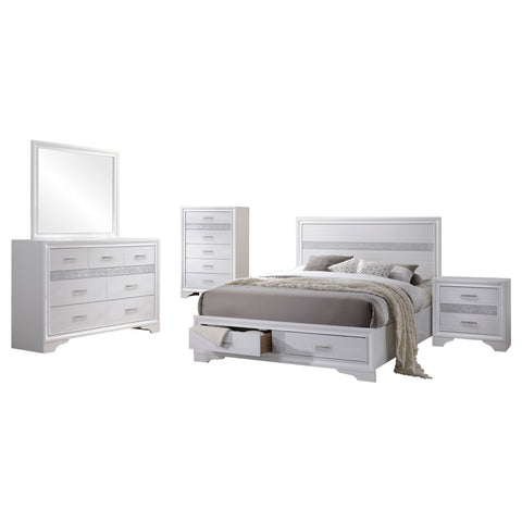Narcissa 5-piece Eastern King Bedroom Set White
