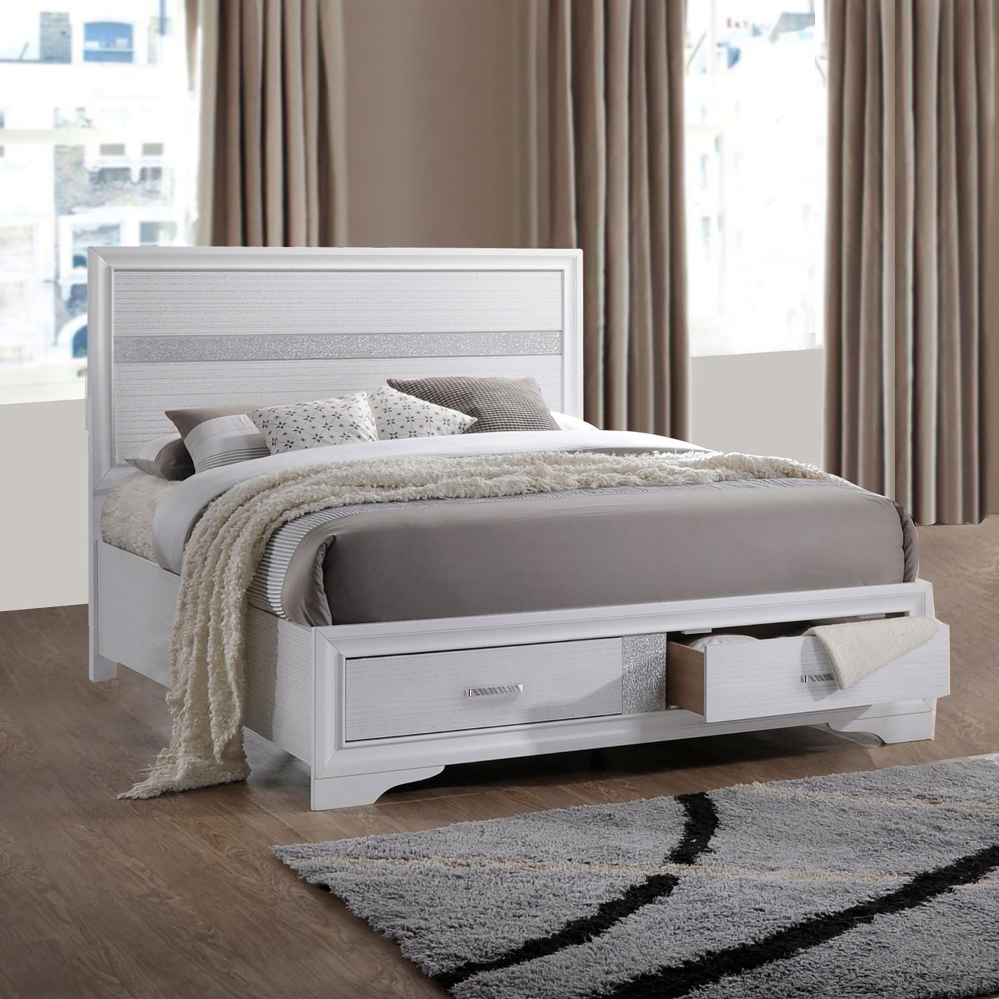 queen storage bed