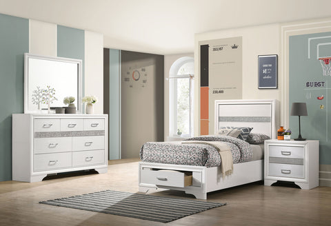 Narcissa 4-piece Twin Bedroom Set White