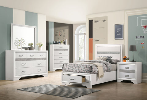 Narcissa 5-piece Twin Bedroom Set White
