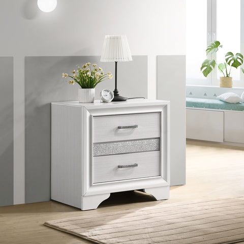 Olvera 2-drawer Nightstand WhiteWhite