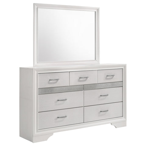 Olvera 7-drawer Dresser with Mirror WhiteWhite