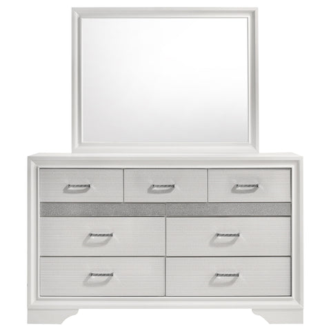 Olvera 7-drawer Dresser with Mirror WhiteWhite