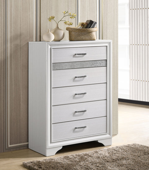 Olvera 5-drawer Bedroom Chest WhiteWhite