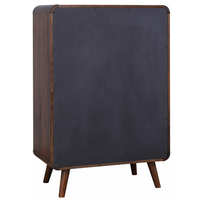 Yamileth 5-piece Full Bedroom Set Dark Walnut