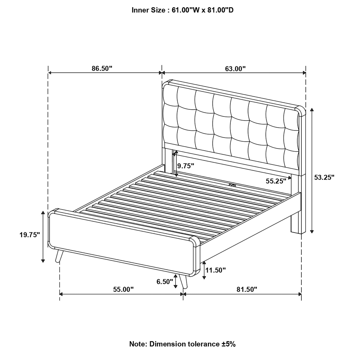 queen bed