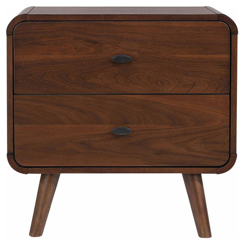 Lixue 2-drawer Nightstand Dark WalnutDark Walnut
