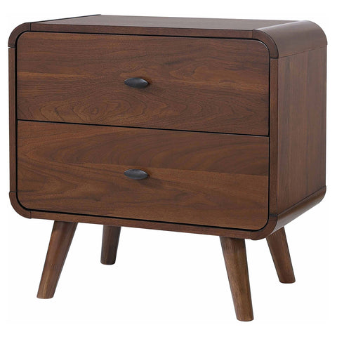 Lixue 2-drawer Nightstand Dark WalnutDark Walnut