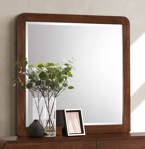Lixue Dresser Mirror Dark WalnutDark Walnut