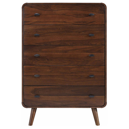 Lixue 5-drawer Bedroom Chest Dark WalnutDark Walnut