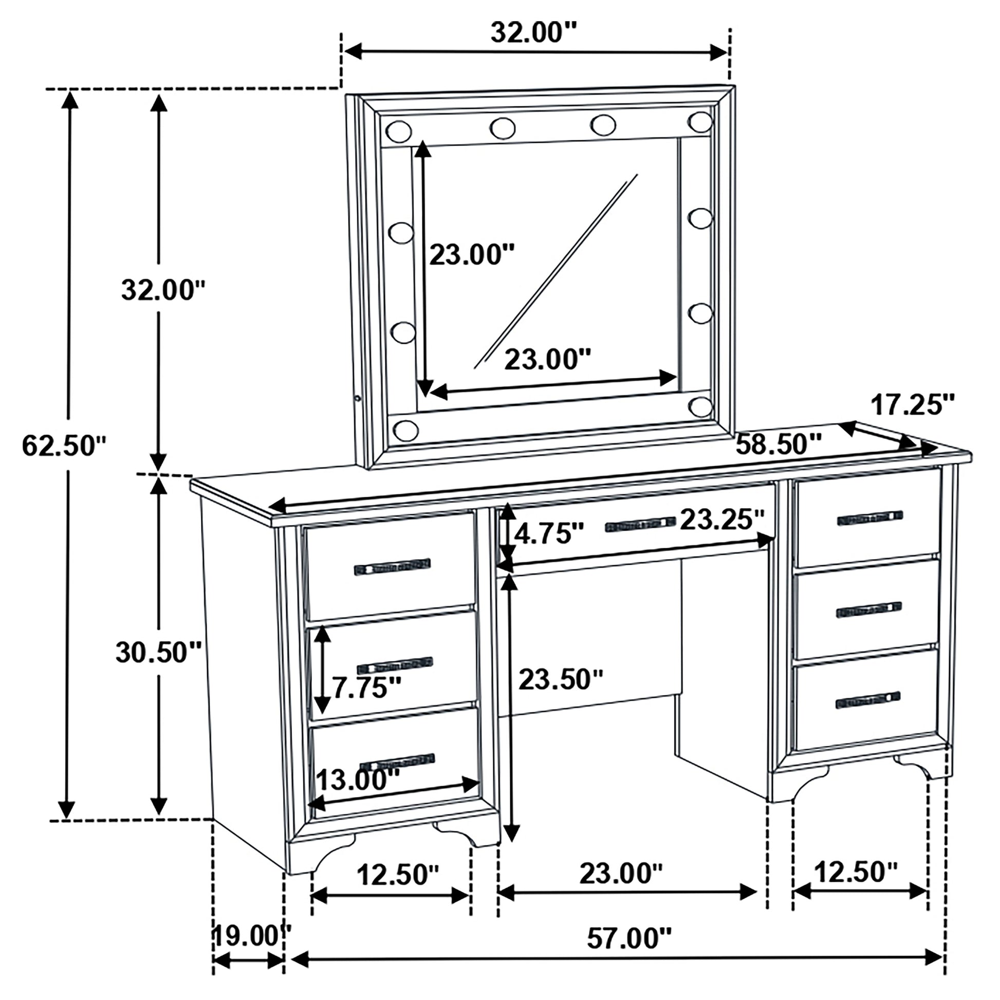 Vanity Table & Mirror