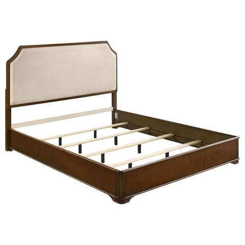 Kaelyn 58-inch Eastern King Panel Bed Cream Brown Cherry