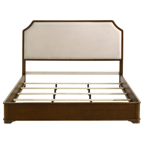 Kaelyn 58-inch Eastern King Panel Bed Cream Brown Cherry