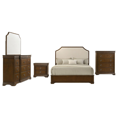 Kaelyn 5-piece Queen Bedroom Set Brown Cherry