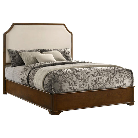 Kaelyn 58-inch Queen Panel Bed Cream and Brown Cherry