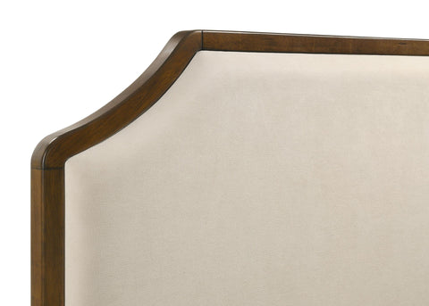 Kaelyn 58-inch Queen Panel Bed Cream and Brown Cherry