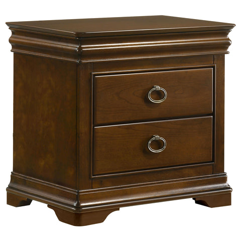 Kaelyn 2-drawer Nightstand Bedside Table Brown Cherry