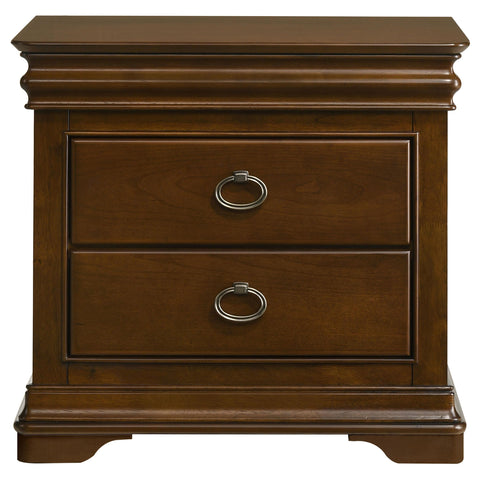 Kaelyn 2-drawer Nightstand Bedside Table Brown Cherry