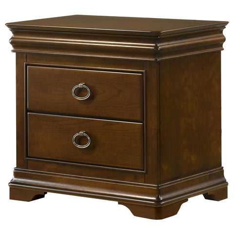 Kaelyn 2-drawer Nightstand Bedside Table Brown Cherry