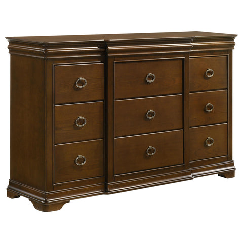 Kaelyn 9-drawer Bedroom Dresser Cabinet Brown Cherry