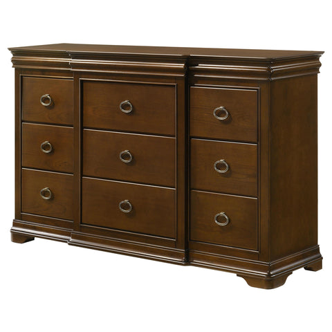 Kaelyn 9-drawer Bedroom Dresser Cabinet Brown Cherry