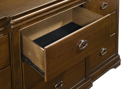 Kaelyn 9-drawer Bedroom Dresser Cabinet Brown Cherry