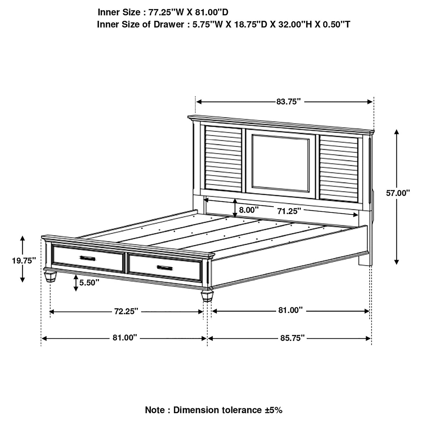 eastern king storage bed